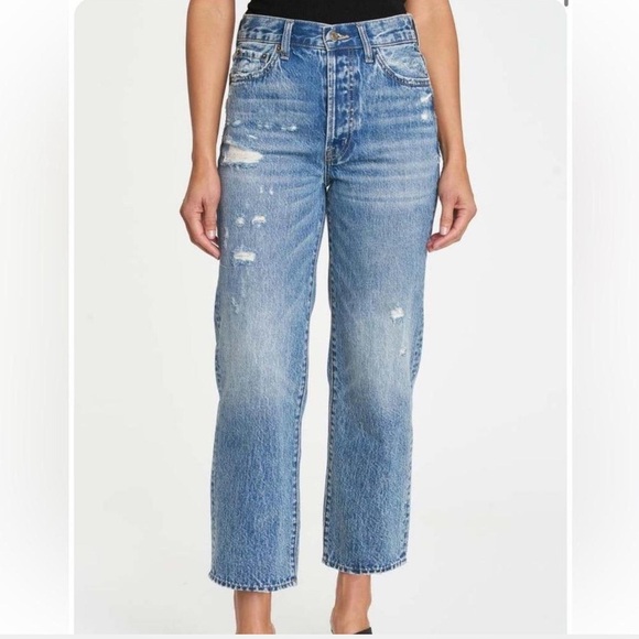 Pistola Straight leg Distressed Jeans in Spruc Wash Excellent Condition - Picture 1 of 4